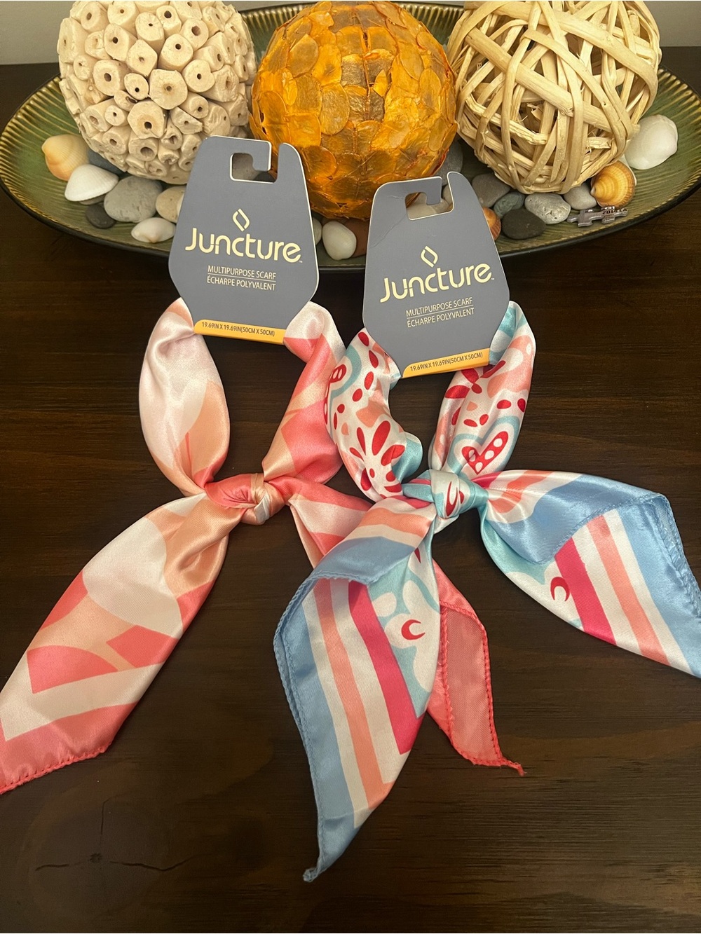 Women’s Pink & Blue Multipurpose Scarves - 2 Pack